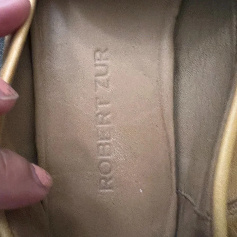 Robert Zur Petra Leather Driving Loafers yellow size 10